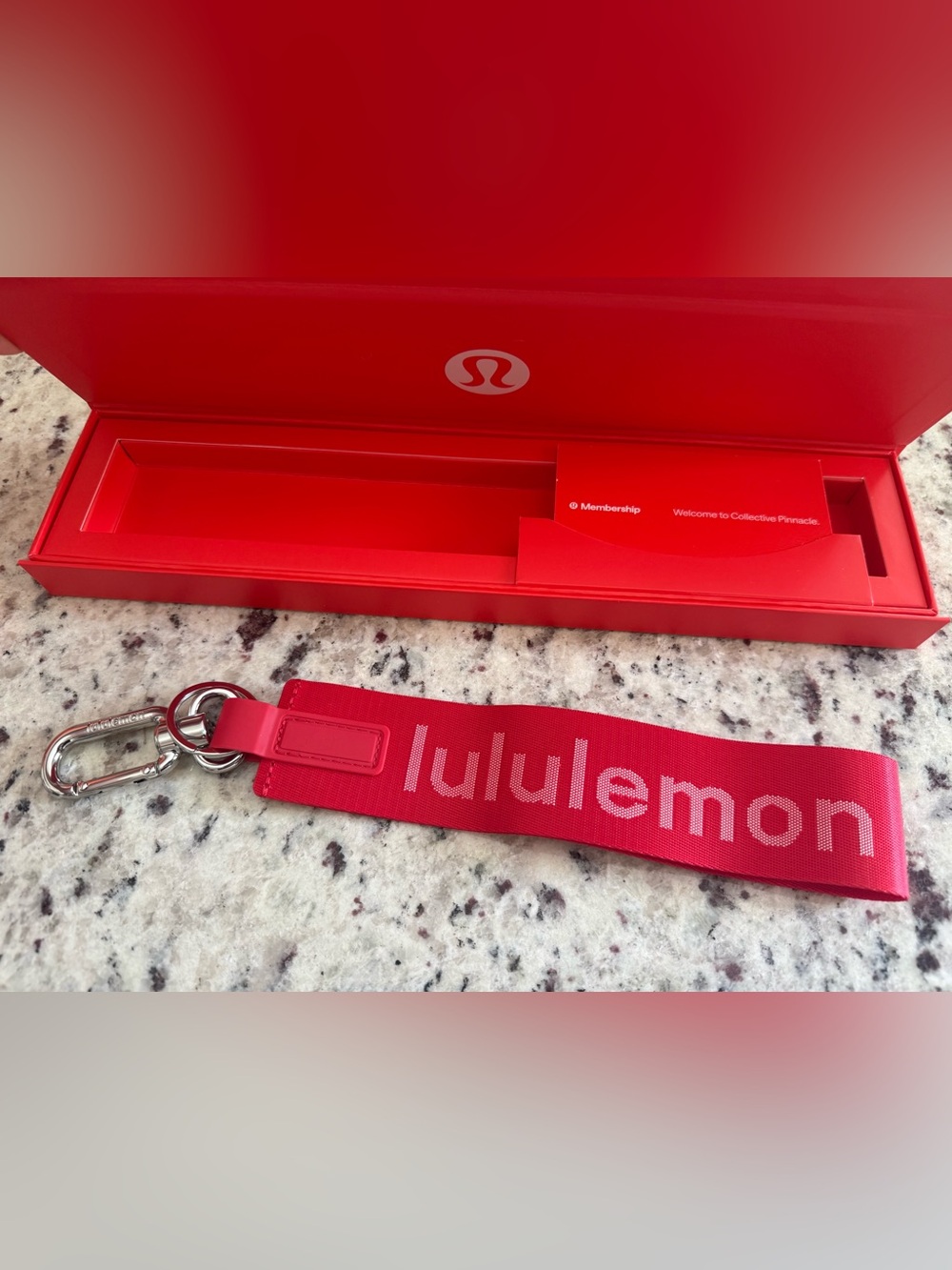 Lululemon Branded Red Key Fob Strap (Pinnacle Member Exclusive)